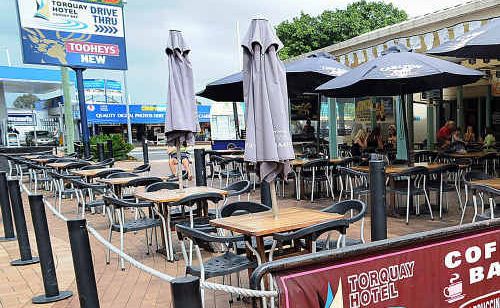 Police say Mr Gala tried to hold up the Torquay Hotel. Police say Mr Gala tried to hold up the Torquay Hotel.